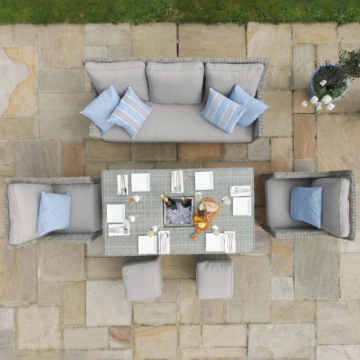 Oxford Sofa Rattan Dining Set - Image 3