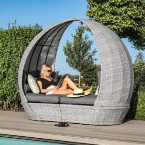 Z Ascot Rattan Daybed with Weatherproof Cushions