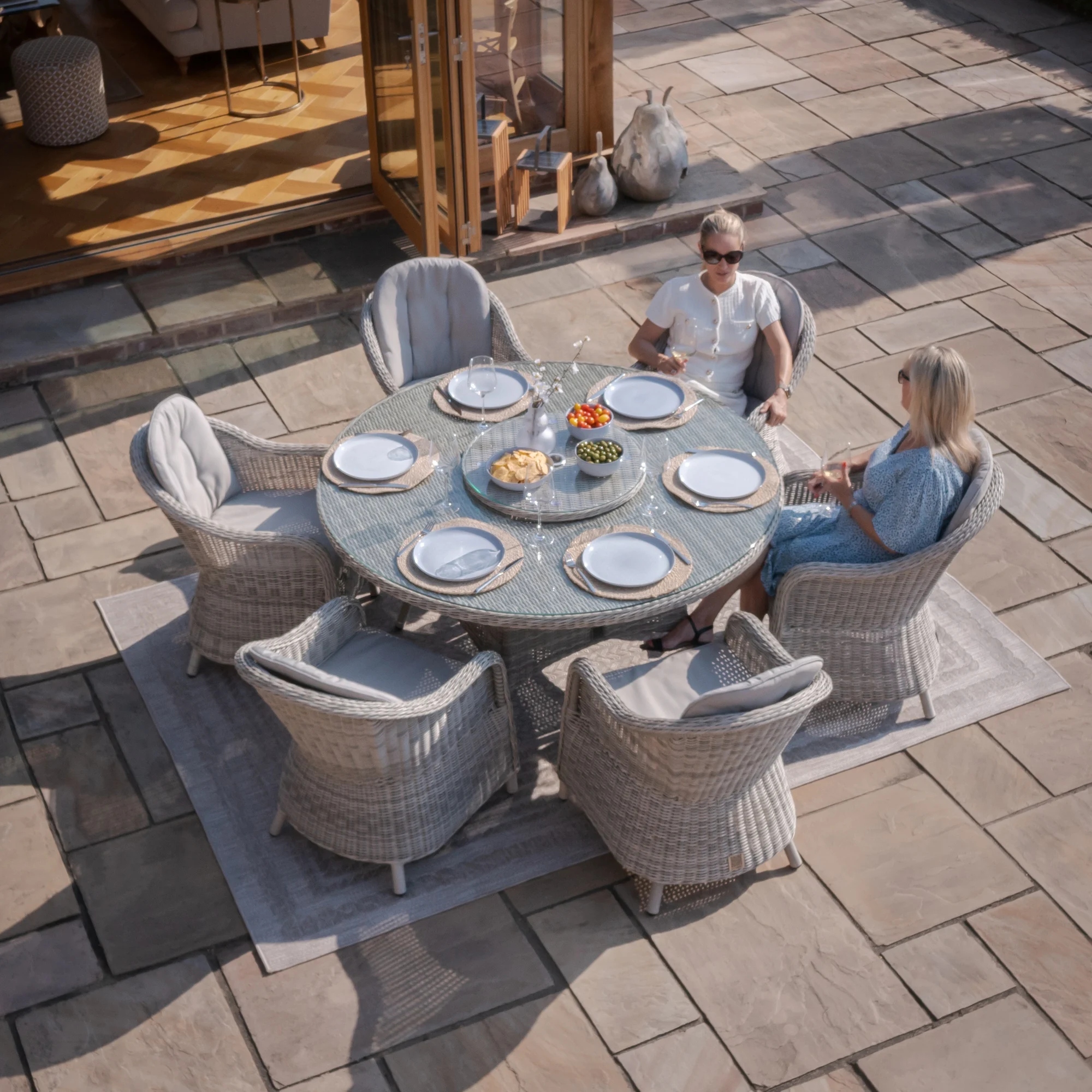 Oxford 6 Seat Round Dining Set - Image 3