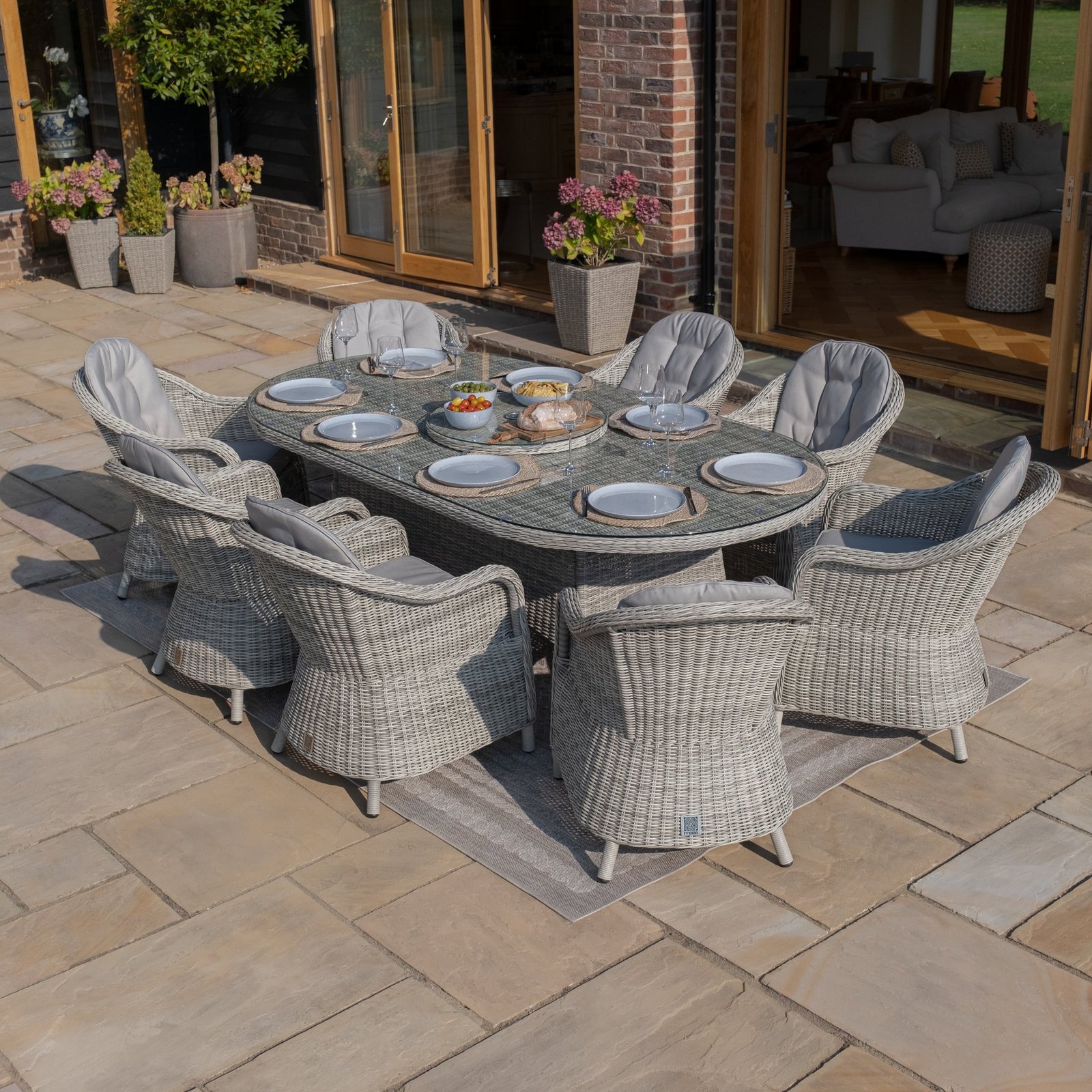 Oxford 8 Seat Oval Dining Set - Image 3