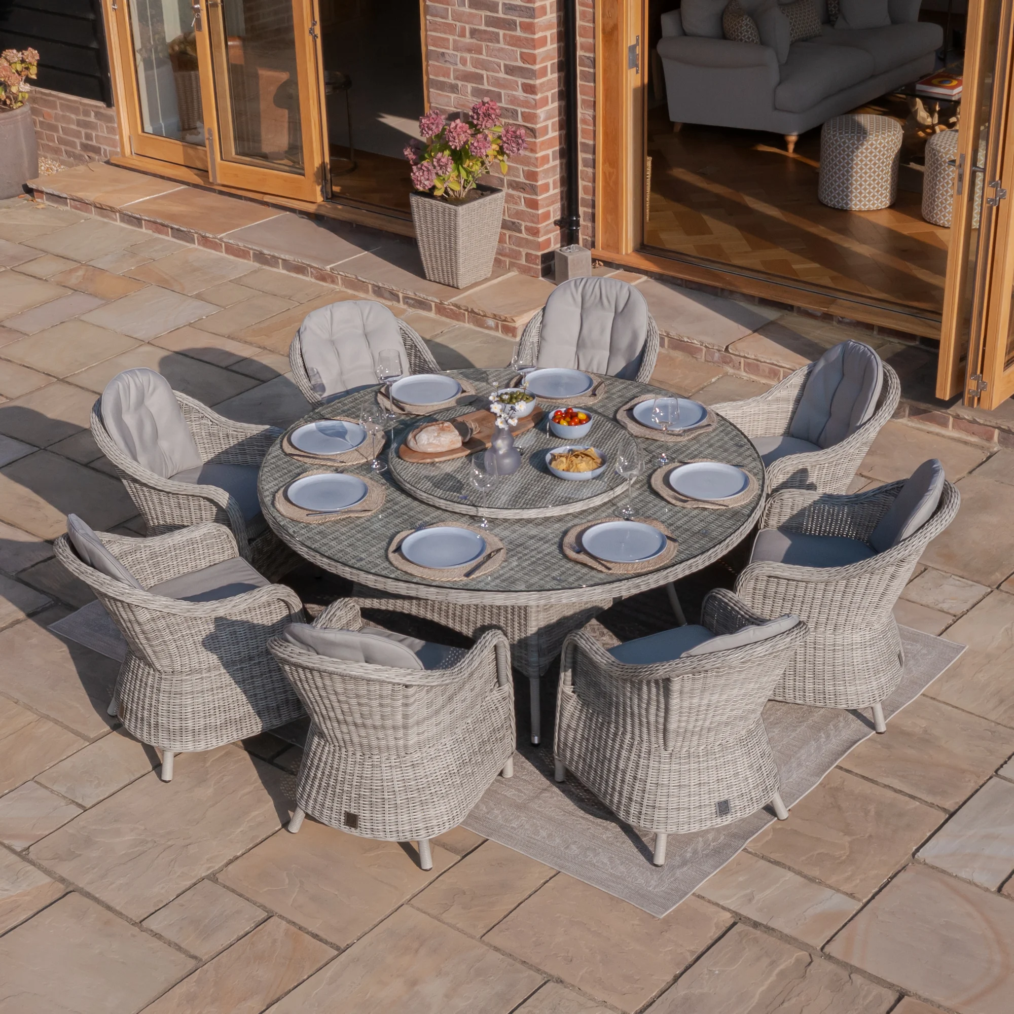 Oxford 8 Seat Round Dining Set - Image 4