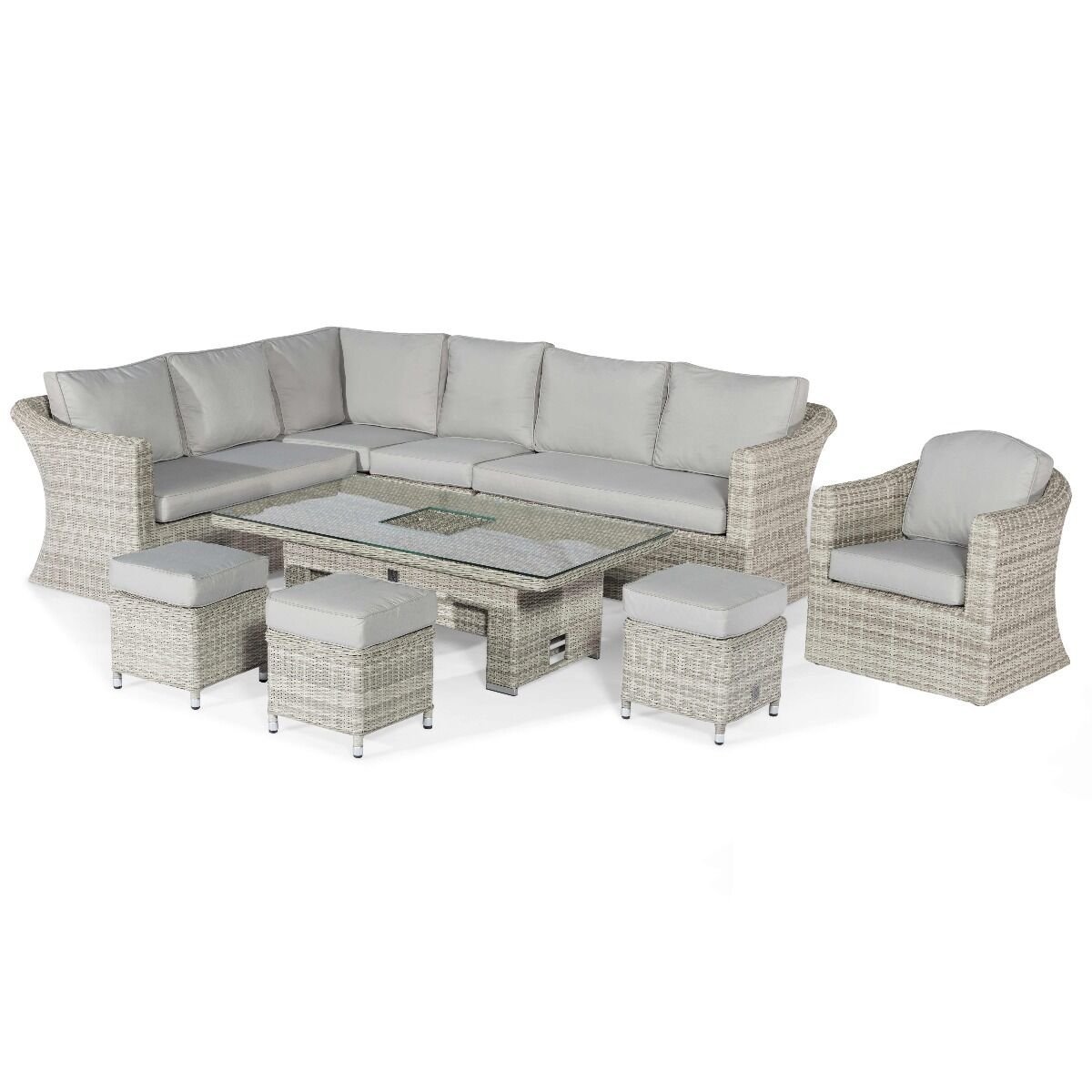 Oxford Deluxe Large Rattan Corner Dining Set - Image 7