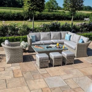 Oxford Deluxe Large Rattan Corner Dining Set