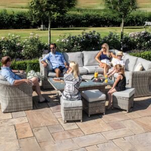 Alternative view of Oxford Deluxe Large Rattan Corner Dining Set