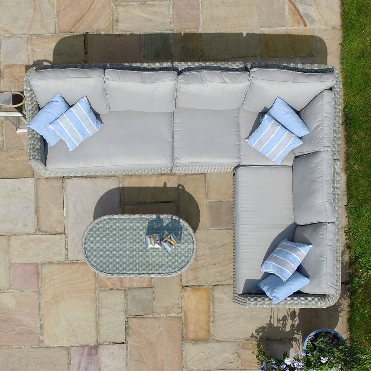 Oxford Large Rattan Corner Sofa Set - Image 4