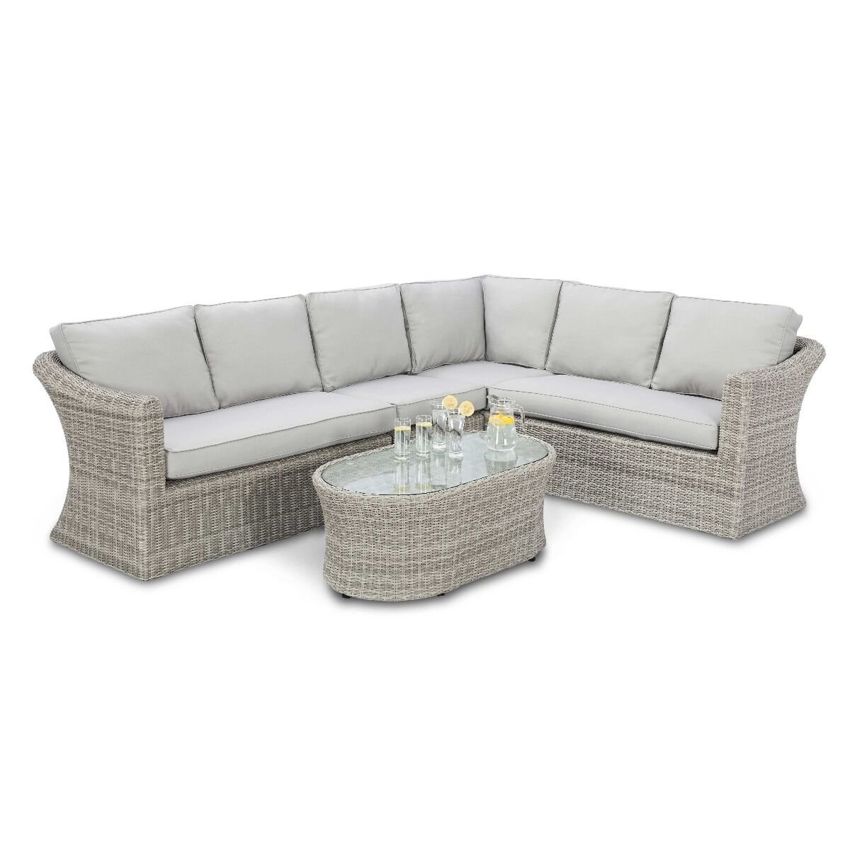 Oxford Large Rattan Corner Sofa Set - Image 8