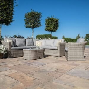 Oxford 6 Seater Large Rattan Corner Group with Chair