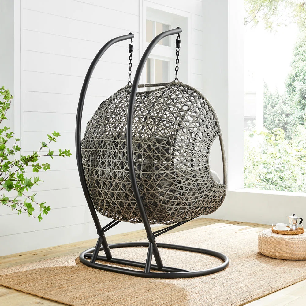 RATTANE Double Swing Chair with Stand - Image 8