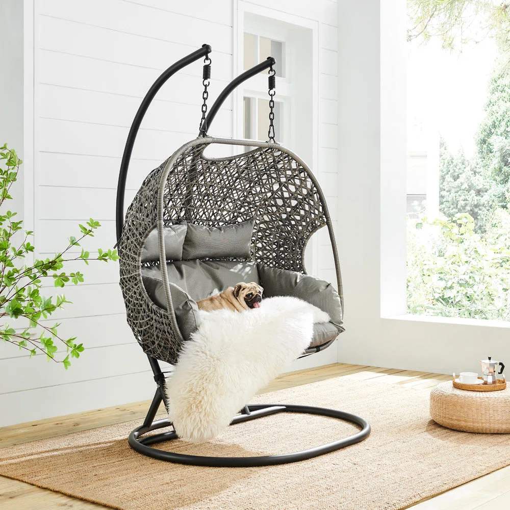 RATTANE Double Swing Chair with Stand - Image 10
