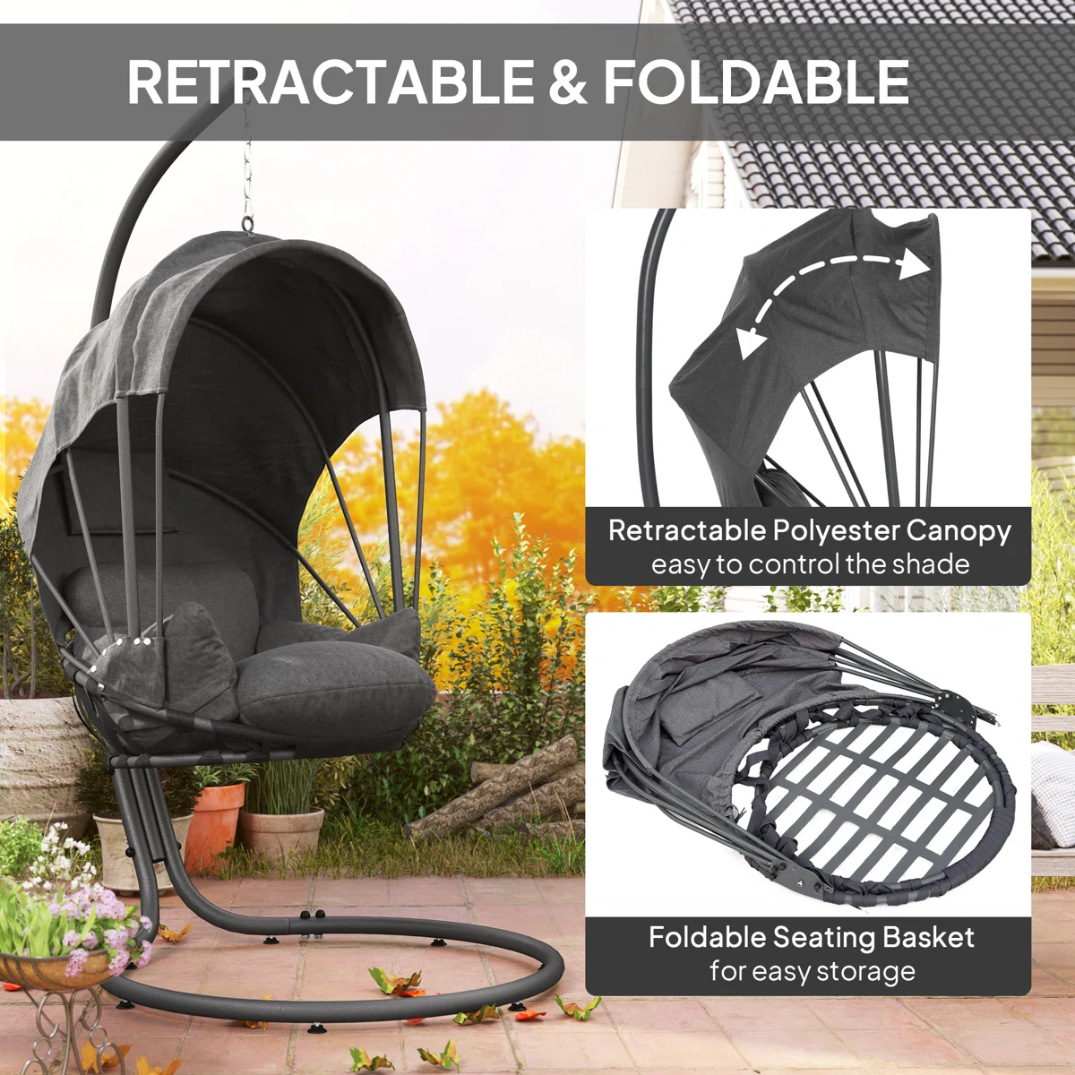 RATTANE Swing Chair with Stannd - Image 4