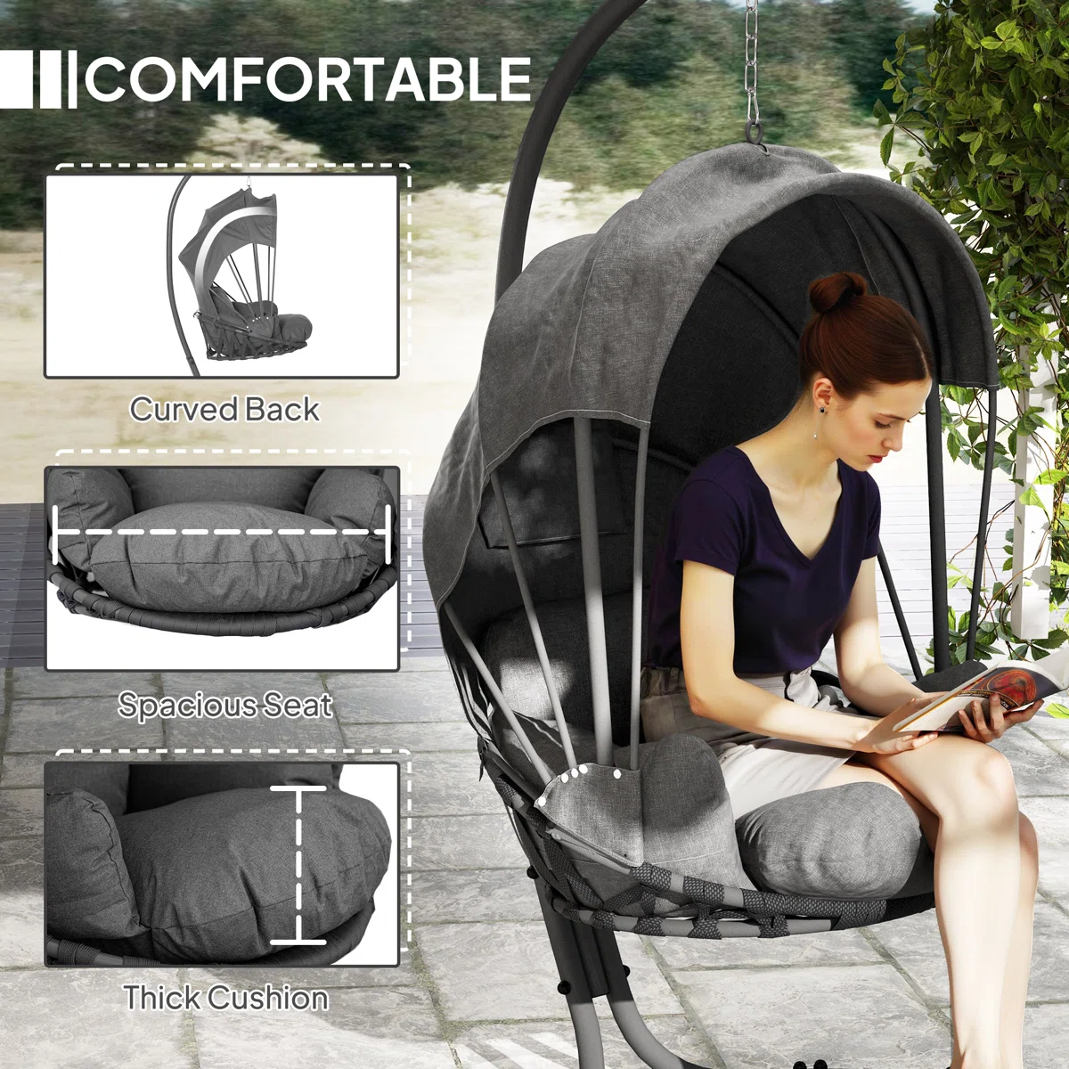 RATTANE Swing Chair with Stannd - Image 5