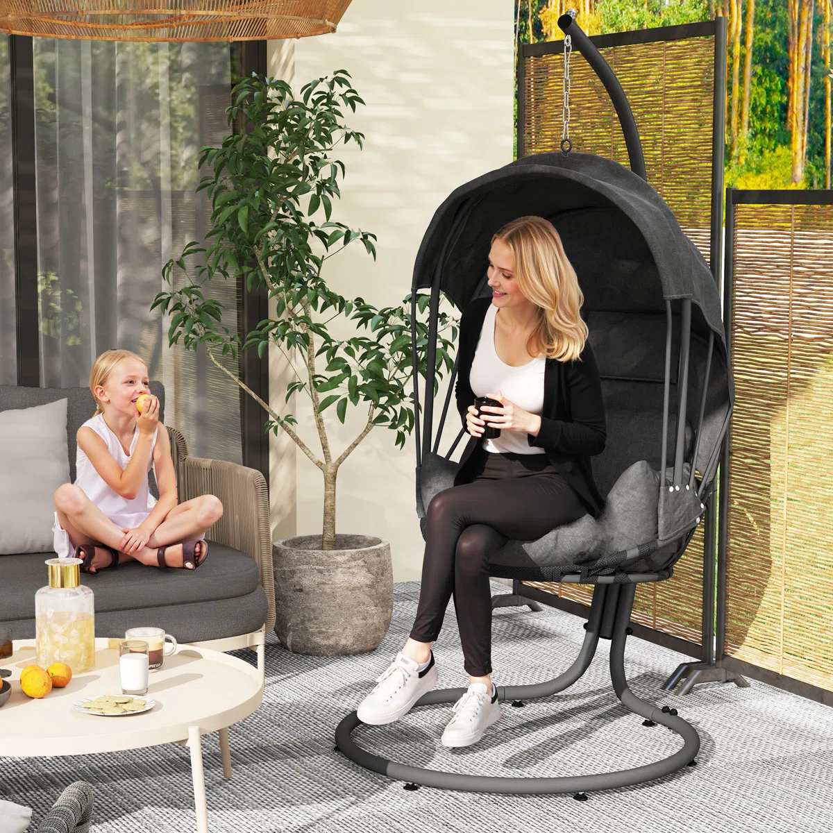 RATTANE Swing Chair with Stannd - Image 6